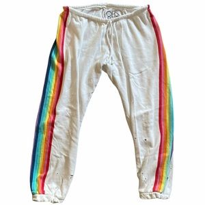 CHASER rainbow preppy sweatpants